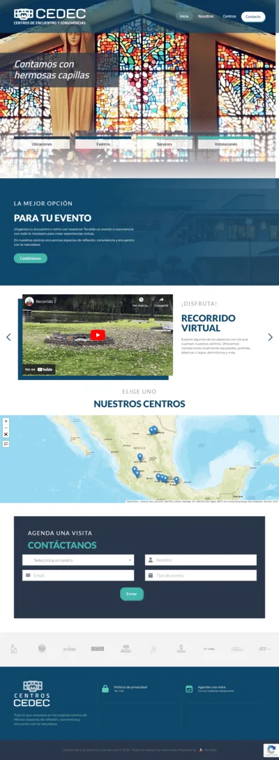 Portada del sitio web de Cedec