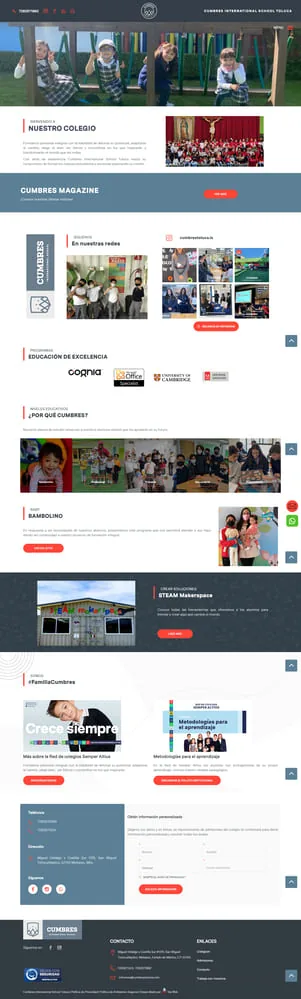 Portada del sitio web de Instituto Cumbres Toluca